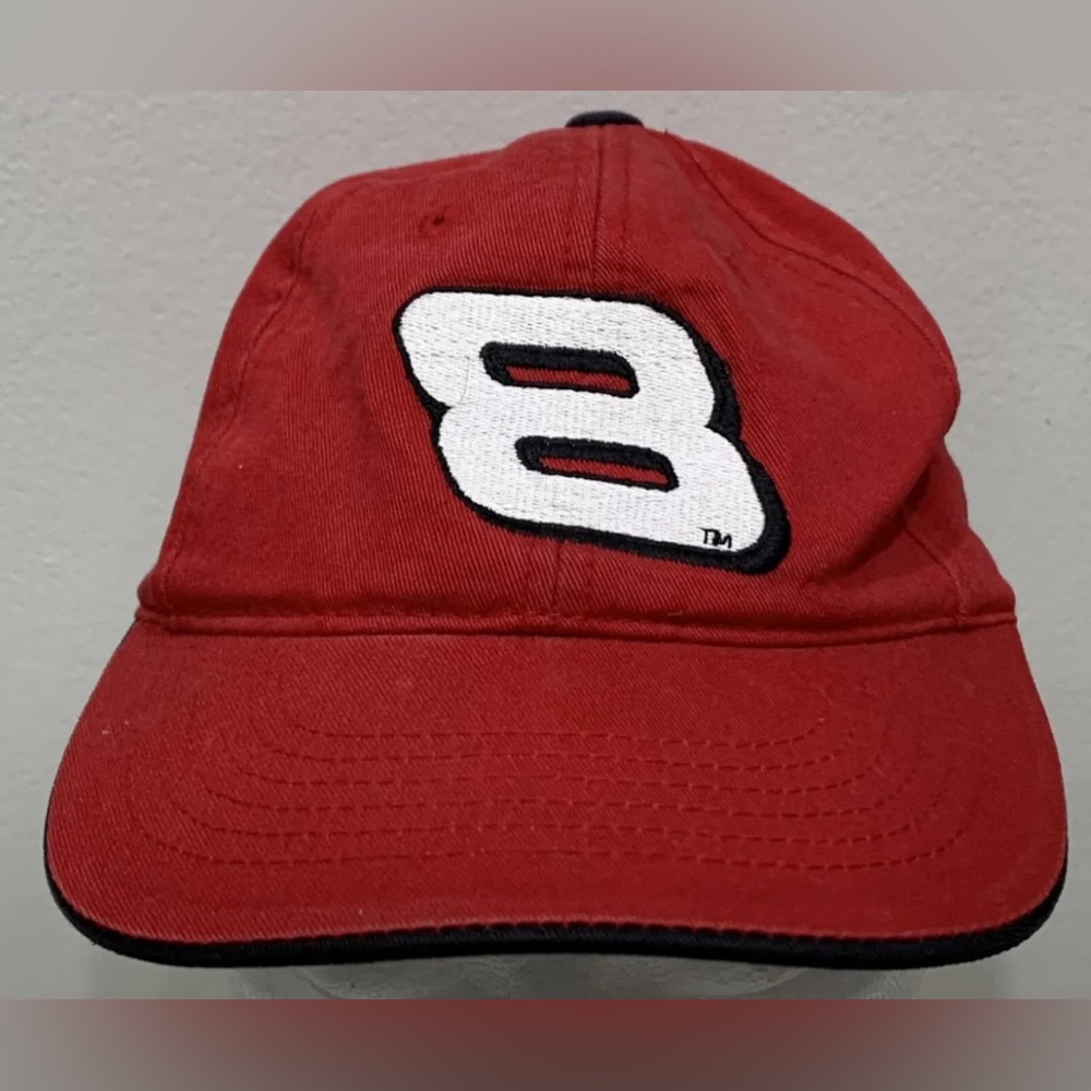 Dale Earnhardt, Jr. #8 Red Youth hat cap Chase Authentics Signature Adjustable